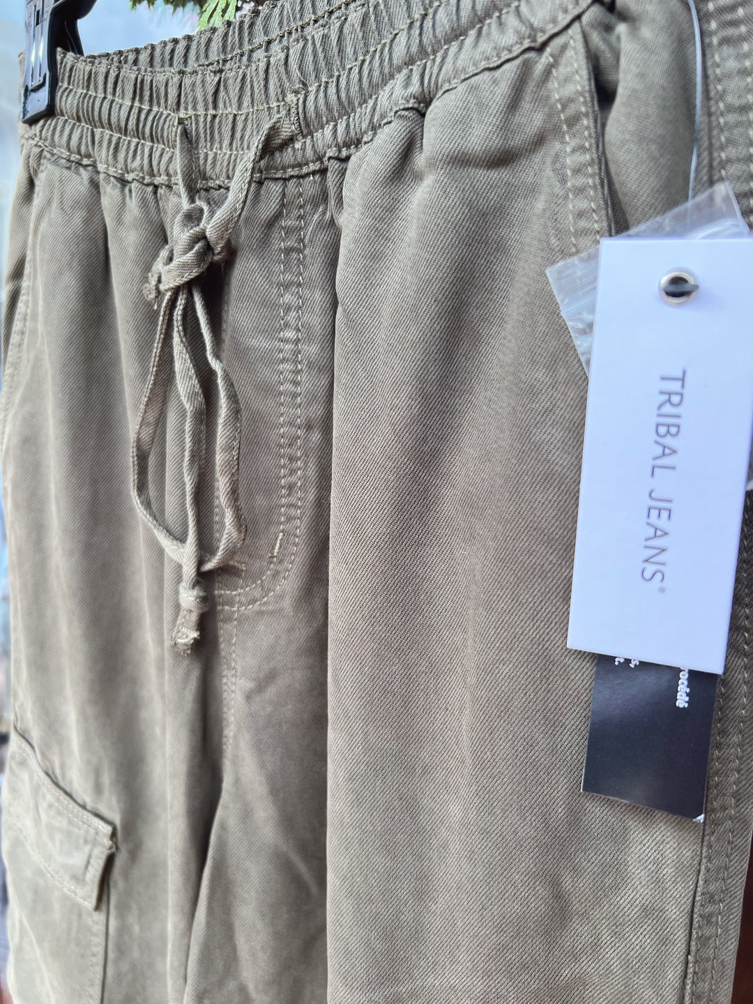 Tribal Wide Leg Cargo Pant- Olive