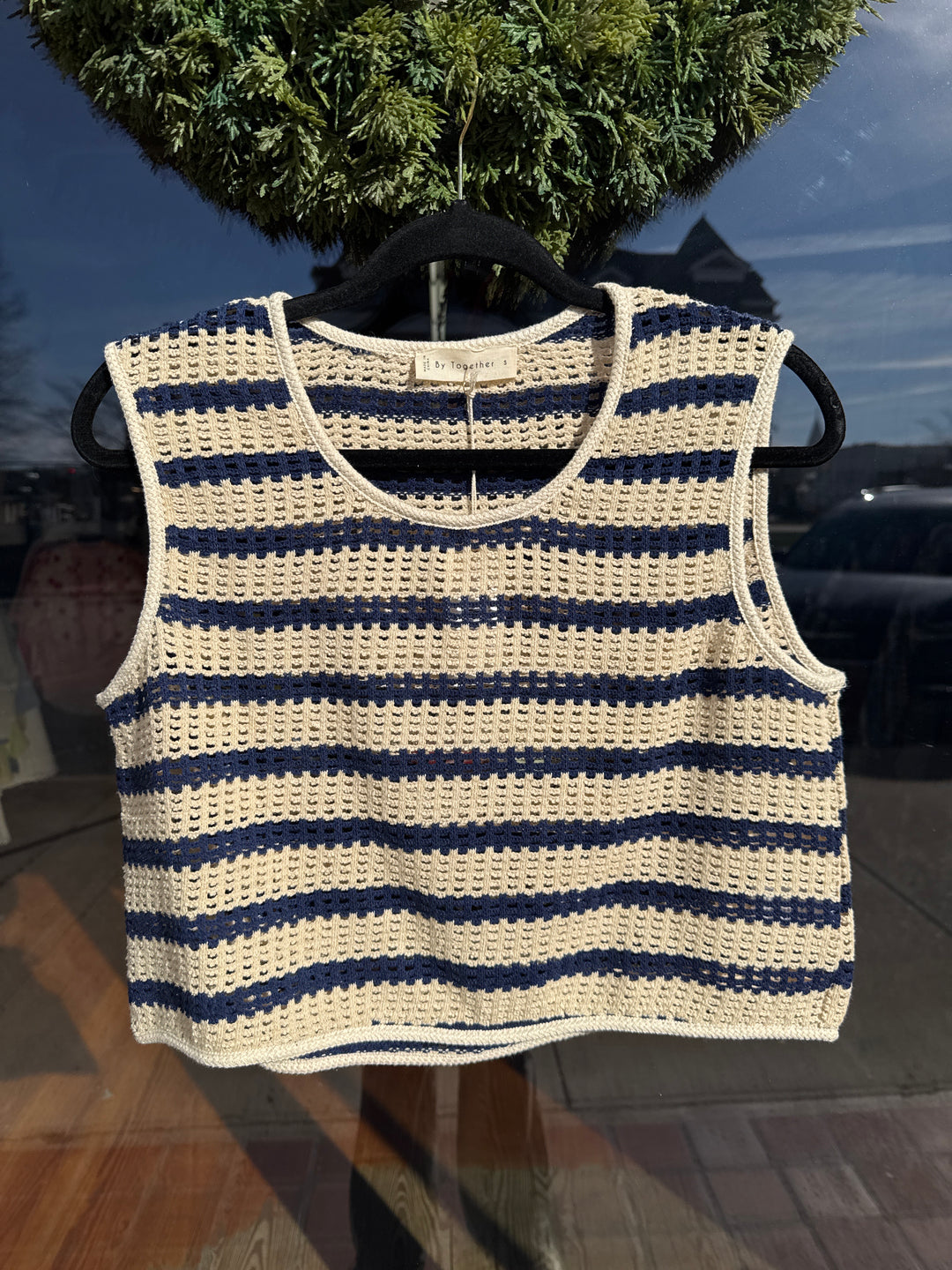 By Together Sweater Tank - Natural Navy