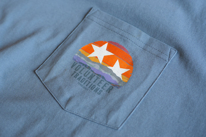 Volunteer Traditions Smokies Pocket Tee- Steel Blue