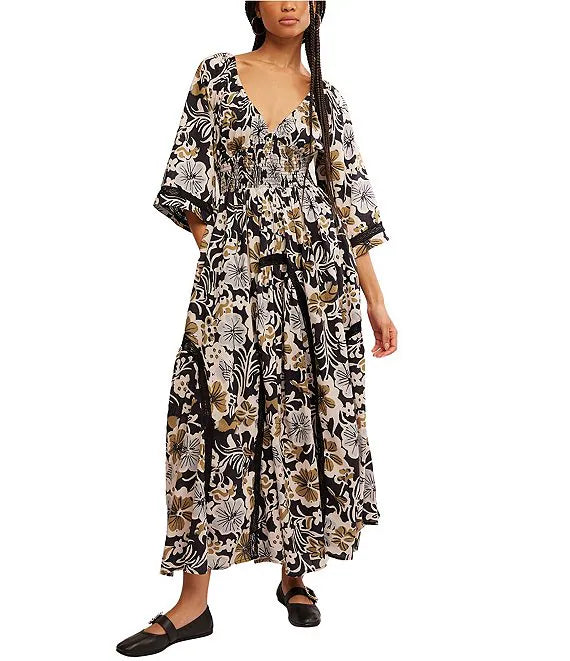 Free People Printed Dixie Maxi Dress